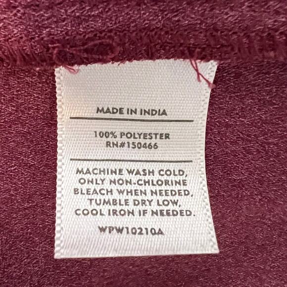 Mix by 41 Hawthorn Womens Chiffon Tunic Blouse 2X Burgundy Floral 3/4 Sleeve - Picture 5 of 5